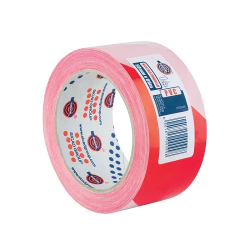 Nastro adesivo PVC rosso e bianco per imballaggio professionale