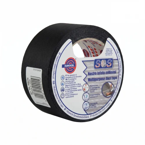 Nastro americano adesivo telato nero 50 mm x 25 m