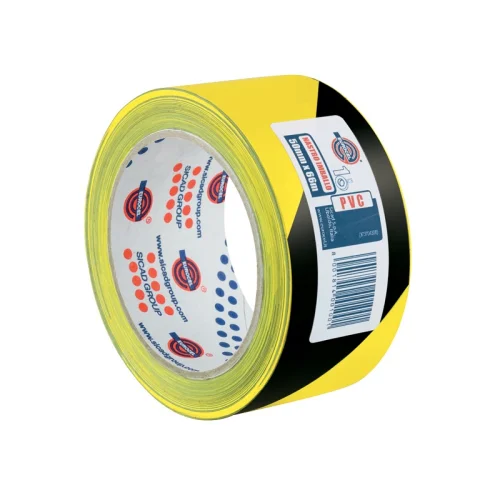 nastro adesivo pvc nero e giallo
