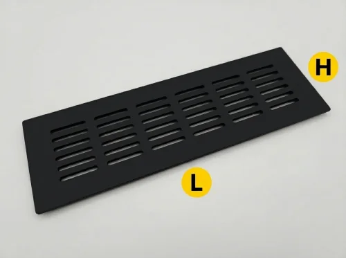 Griglia di areazione in alluminio nero 484x60